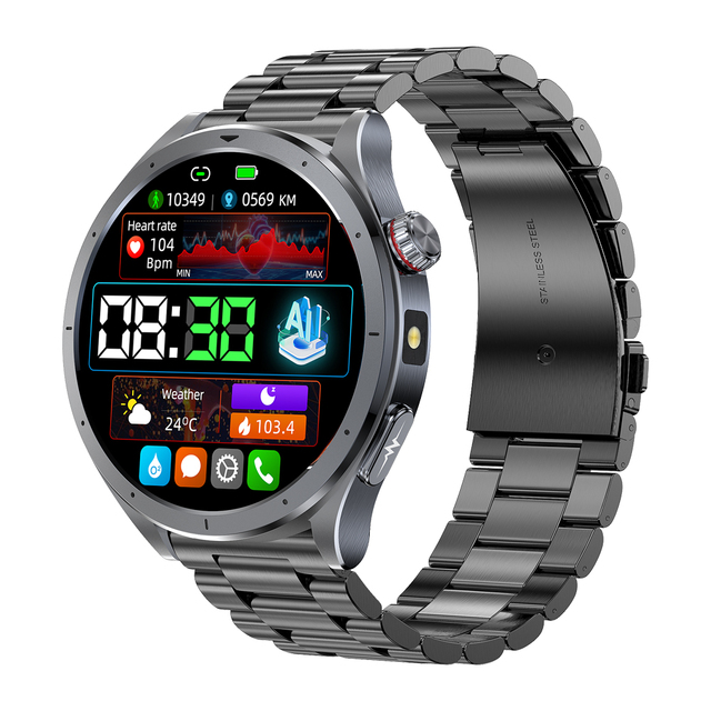 Fashion Smart Watches Heart Rate Monitoring Multi-Language Support AI Smart ECG Health Management ET472 Smartwatch