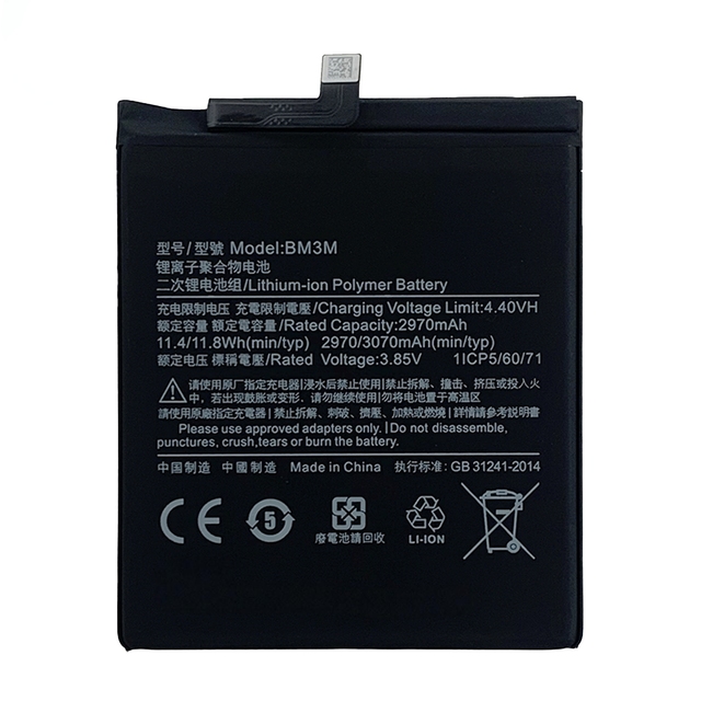 REAL CAP Replacement Battery BM3M for Xiaomi 9 Se Smartphone MI9 MI 9Se Mobile Cell Phone Batteries Factory OEM Customized