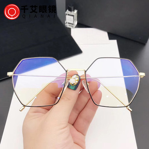 Monturas de Gafas Octogonales para Mujer Qianai O2-3310, Montura Completa, Lentes Planas, Anti-UV y Anti-Luz Azul, Tendencia de Moda - Product Image 5