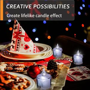 Bougies chauffe-plat <span class=keywords><strong>LED</strong></span> à coque transparente Bougies chauffe-plat <span class=keywords><strong>LED</strong></span> non parfumées à piles Faux bougies chauffe-plat - Product Image 5