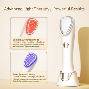Dispositivo de belleza <span class=keywords><strong>facial</strong></span> infrarrojo para uso doméstico, 3 luces LED, terapia de fotografía, vibración de calor, masajeador <span class=keywords><strong>Facial</strong></span> - Product Image 4