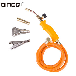 Soplete de soldadura a gas MAPP/<span class=keywords><strong>propano</strong></span> con encendido automático, portátil, para soldar cobre, soldadura fuerte, HVAC, refrigeración, tuberías de cobre y fontanería. - Product Image 2