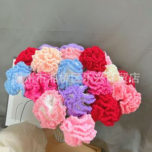 Bouquet de carnations au crochet fait main, tissé à la main, pour la fête des mères, cadeau pour amoureux et petite amie - Product Image 3