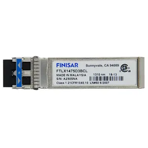 Finisar FTLX1475D3BCL + SFP 10G एलआर 10G ईथरनेट ट्रांसीवर OS2 Singlemode 10KM नियंत्रण रेखा द्वैध डोम DDM