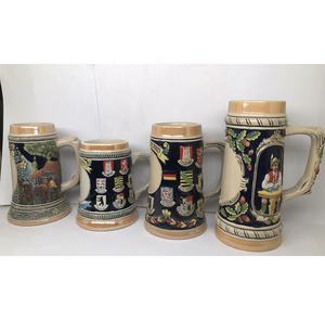 <span class=keywords><strong>Chope</strong></span> à <span class=keywords><strong>bière</strong></span> <span class=keywords><strong>allemande</strong></span> avec armoiries, avec couvercle Petwer, gobelet à boire, 1 litre, logo du client - Product Image 2