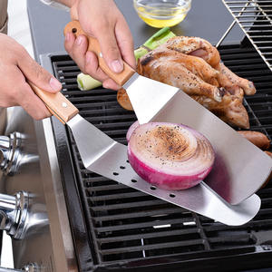 Juego de Accesorios para Plancha de Acero Inoxidable Profesional <span class=keywords><strong>Besafe</strong></span>, Utensilios de Espátula para Barbacoa de Alta Resistencia para Interiores y Exteriores - Product Image 2