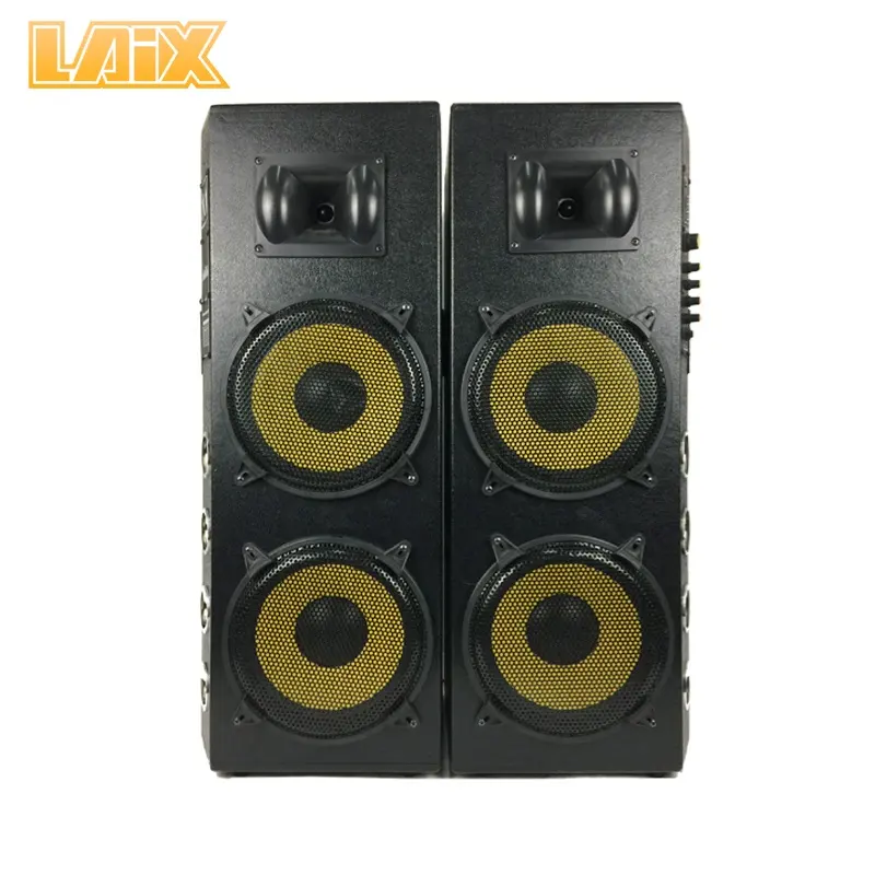 Laix DS-3 Wooden Case USB SD BT FM AUX MIC Input Disco LED Light Professional Audio Dual 8 10 12 15 inch Active Stage Speaker