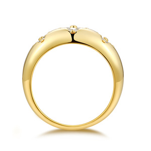 Anello Solitario Classico in Moissanite, Design Elegante e Minimalista, Placcato Oro in Argento Sterling S925 per Fidanzamenti - Product Image 3
