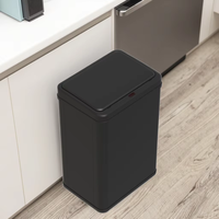 Poubelle intelligente automatique détachable de 50 L de couleur rose avec capteur intelligent, écran tactile, pour intérieur, bureau, cuisine