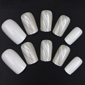 W387 2025 Nouveau produit Commerce extérieur Mode Cendré Couleur Bloc Arbre Motif <span class=keywords><strong>Colline</strong></span> Motif Europe et Amérique Nail Tips - Product Image 3