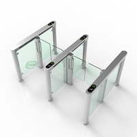 Barrera Abatible para Peatones con Motor DC sin Escobillas para Control de Acceso en Oficinas y Comercios