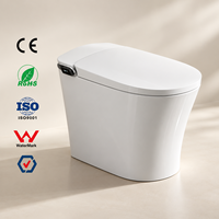 Toilette intelligente monobloc minimaliste à poser au sol avec fonction lavage féminin et chauffage instantané, pour salles de bain et showrooms, fournisseur de toilettes intelligentes