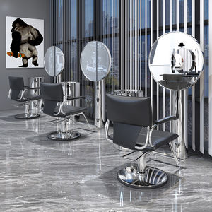 Nouveau type de miroir de maquillage adapté aux salons de <span class=keywords><strong>coiffure</strong></span>, miroir de <span class=keywords><strong>coiffure</strong></span> en acier inoxydable pour salon de <span class=keywords><strong>coiffure</strong></span> - Product Image 2