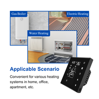 Termostato Inteligente Wifi para Calefacción Eléctrica de Apartamentos y Hogares, Termostato de Habitación con Botones Táctiles para Temperatura por Suelo Radiante, Termostato de 16A