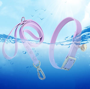 Conjunto de collar y correa para perro PVC impermeable suave ajustable con eliminación de desechos de caca logotipo personalizado Placa de nombre conjunto de collar para mascotas - Product Image 5