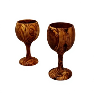 AZ ENTERPRISES Verres à vin en bois faits à la main, écologiques, modèle AZE-WG035, lot de 2, capacité 250 ml, design moderne, pour cocktails et fêtes - Product Image 4