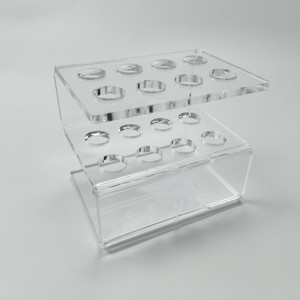 Porte-tubes à essai M93 en acrylique de 17 mm, support pour tubes à essai de 10 ml, 12 ml, 15 ml, logo OEM - Product Image 4