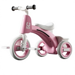 Tricycle léger pour enfants, vélo d'équilibre antidérapant et anti-basculement avec musique, lumière LED et design à virage limité - Product Image 5