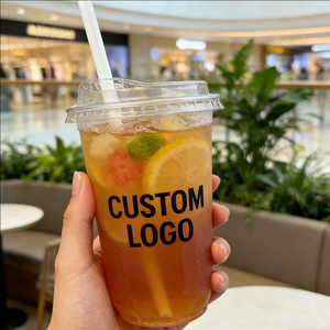 Vasos de Plástico Transparente Personalizados de 9oz, Envueltos Individualmente, para Té de Burbujas, Vasos de Plástico para Café con Logotipo - Product Image 5