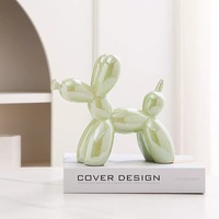Ornement abstrait en céramique nordique en forme de chien ballon, sculpture créative, statue pour bureau, accessoires de décoration pour la maison et le bureau, décoration de festival