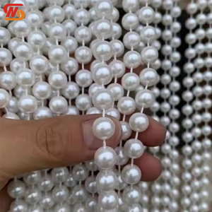 Decoraciones Metálicas para Techos de Bodas SMOOTH, Cortina de Perlas Acrílicas Colgantes - Product Image 4