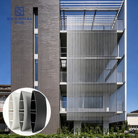 Système de pare-soleil décoratif extérieur en lames d'aluminium pour projets architecturaux