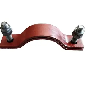 Carbon Steel Two Piece Pipe Clamps With Twin-Screw Tube Clamp Connectors Industrial Pipe Support