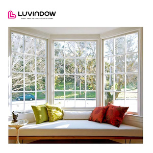 Fenêtre en baie blanche de qualité supérieure Extérieur Dernière conception en bois Fenêtres à battant à rupture thermique Matériau en aluminium insonorisé - Product Image 1