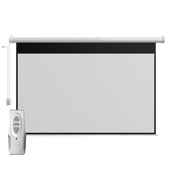 Movie Electronic Projector Screen 100 120 Inch With Remote Control Motorized Projection Screen 16:9 Hd 4k Indoor for Home Cinema