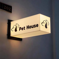 Boîte lumineuse publicitaire rectangulaire à LED avec cadre en acrylique durable, résistante aux intempéries, pour enseigne de magasin en extérieur