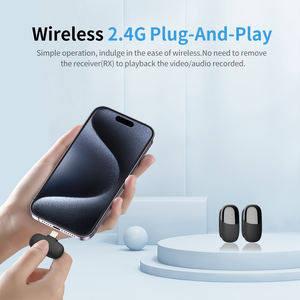 Nouveau microphone Lavalier sans fil du fabricant Mini revers avec réduction du bruit pour la diffusion en direct pour <span class=keywords><strong>Tik</strong></span> <span class=keywords><strong>Tok</strong></span> Mikrofon - Product Image 2