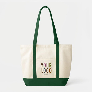 Sac fourre-tout en toile personnalisé imprimé de logo Sac fourre-tout en toile robuste Cadeaux à provisions Sac vintage Sacs à main fourre-tout en toile pour femmes - Product Image 1