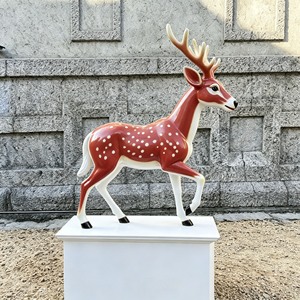 Sculpture <span class=keywords><strong>de</strong></span> <span class=keywords><strong>cerf</strong></span> Sika en résine <span class=keywords><strong>de</strong></span> fibre <span class=keywords><strong>de</strong></span> verre résistante aux intempéries, <span class=keywords><strong>de</strong></span> qualité extérieure, pour parcs d'attractions, jardins botaniques et lieux d'événements - Product Image 3