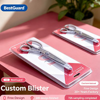 Blister Personalizado para Tijeras, Envase Transparente Desechable de PET/PP, Cubierta de Plástico para Herramientas, Embalaje para Venta Minorista