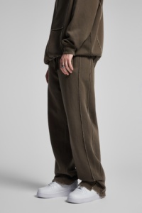 <span class=keywords><strong>Pantaloni</strong></span> Larghi da Uomo <span class=keywords><strong>in</strong></span> Felpa Pesante 420GSM, Stile Vintage Acid Wash, Streetwear Personalizzato, <span class=keywords><strong>con</strong></span> Orlo Aperto - Product Image 5