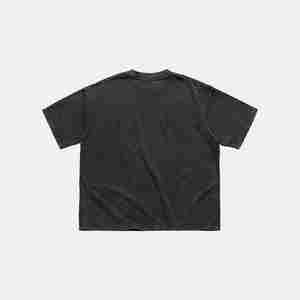 Sins Boxy Tee Heavyweight 100% Cotton Cropped Short Sleeve <b>Shirt</b> Unisex O Neck Street Style Top - Product Image 4