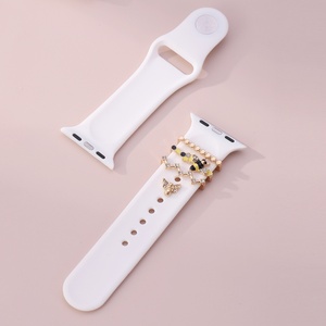 Anillo decorativo Correa de <span class=keywords><strong>reloj</strong></span> de silicona de acero inoxidable transfronterizo para Apple Watch para <span class=keywords><strong>SHEIN</strong></span> Little Bee Correa Piezas de <span class=keywords><strong>reloj</strong></span> - Product Image 3