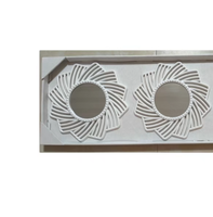 Miroir mural artisanal rectangulaire creux en plastique style Art Déco, ensemble de 3 pièces, décoration murale pour couloir, entrée, fond mural