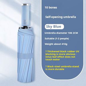 Ww5172 Customizable Logo Sunshade Printed Brand Sublimation <b>Windproof</b> Promotion Gift Automatic <b>Umbrella</b> 3 Folding - Product Image 6