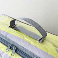 Sac rétractable en PVC personnalisable, emballage transparent imperméable pour draps, chaussettes, vêtements, fourrure, fermeture éclair supérieure, impression de logo