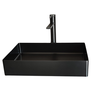 <span class=keywords><strong>Lavabo</strong></span> rectangulaire à poser en acier inoxydable 304 pour hôtel, villa, bar, lavage des mains et rinçage de la <span class=keywords><strong>bouche</strong></span>, finition PVD noire - Product Image 3