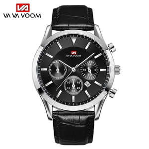 Minimalist Mens Sport <b>Watch</b> Triple Sub Dials Black Steel Band Casual Timepiece - Product Image 6
