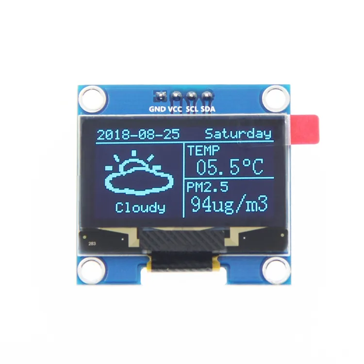 1.3 inch OLED IIC GND display Module with Large Viewing Angle Driver IC SH1106 128X64 LCD IIC I2C interface