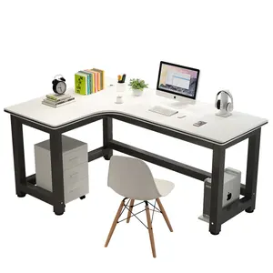 Vintage Home Office Schreibtisch L-Form Schwarz-Weiß-Schreibtisch modern mit Stahl Schreibtisch möbel für SOHO