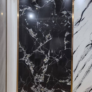 Pierre artificielle polie TMZ 5095 Napoleon Black ODM/OEM, grande dalle pour comptoir de cuisine d'hôtel moderne, dessus de lavabo, ignifuge - Product Image 3