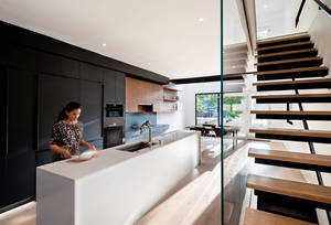 Escalier en bois de luxe à poutre simple et design moderne populaire, garde-corps en câble, escalier <span class=keywords><strong>Momo</strong></span> - Product Image 3