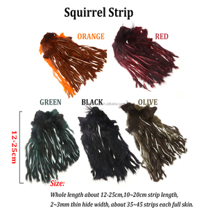 Piel de Ardilla Entera para Pesca con Mosca, Pelo Natural Grueso, Tira de Zonker, Materiales para Atar Moscas y Señuelos - Product Image 2