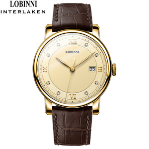Lobinni 3012 Cuir matériel personnalisé classique poignet mens montres confiture tangan - Product Image 3