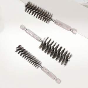Spazzola per trapano a 1/4 "stinco esagonale in acciaio inox a filo intrecciato spazzola per trapano, spazzola metallica rotonda con setole <span class=keywords><strong>di</strong></span> diverse dimensioni - Product Image 4