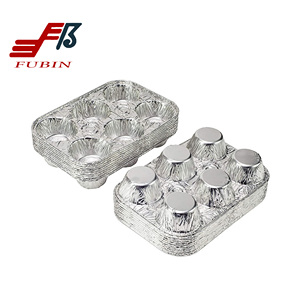 Party Baking 6 Cups Aluminum Muffin Pans <strong>Cupcake</strong> Pans Disposable Muffin <strong>Tin</strong> for Baking - Product Image 6